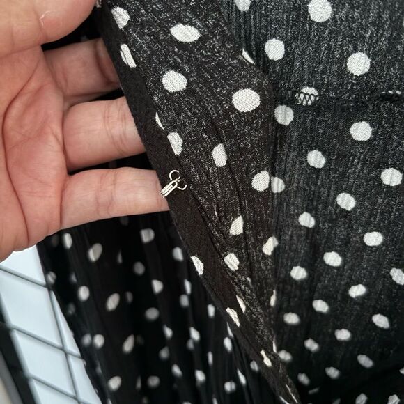 Gray by Grayson Social Plus Size Black and White Polka Dot Dress EUC - Picture 12 of 13